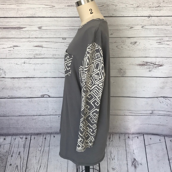 Vans Grey Tribal Baseball T-Shirt Size Large - Picture 5 of 7